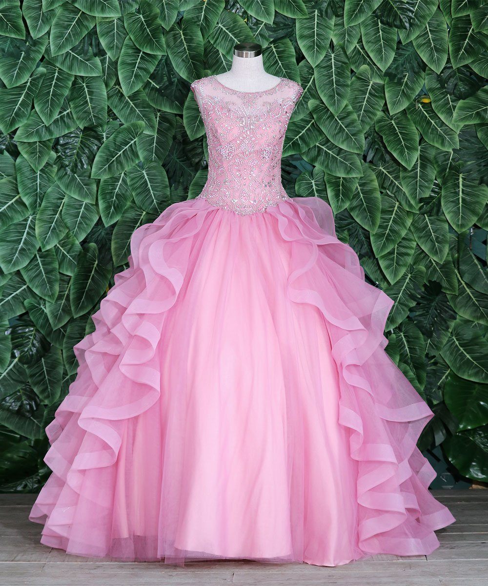 Layered Sleeveless Illusion Quinceanera Dress by Calla KY79288
