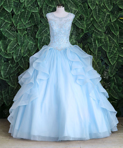 Layered Sleeveless Illusion Quinceanera Dress by Calla KY79288