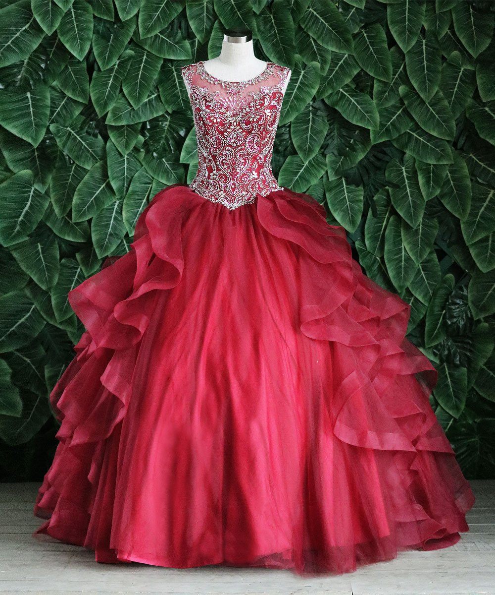 Layered Sleeveless Illusion Quinceanera Dress by Calla KY79288