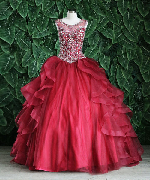 Layered Sleeveless Illusion Quinceanera Dress by Calla KY79288