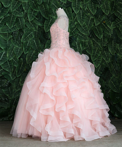 Layered Sleeveless Illusion Quinceanera Dress by Calla KY79288