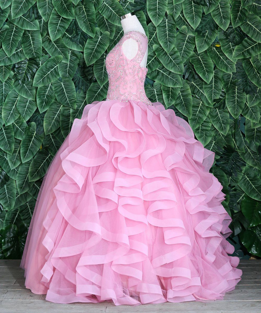 Layered Sleeveless Illusion Quinceanera Dress by Calla KY79288