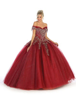 Layla K LK119 Beaded Glitter Off The Shoulder Quinceañera Ball Gown
