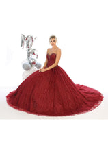 Layla K LK126 Burgundy Sweetheart Corset Plus Size Quince Ball Gown