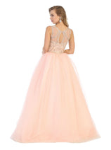 Quinceanera Dress Ball Gown Sleeveless Mesh Beaded by Layla K LK137
