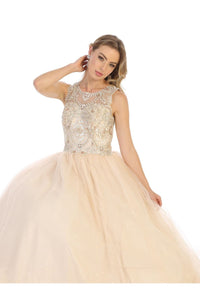 Sleeveless Ball Sweet 16 Gown