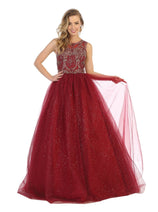 Quinceanera Dress Ball Gown Sleeveless Mesh Beaded by Layla K LK137
