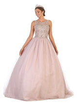 Quinceanera Dress Ball Gown Sleeveless Mesh Beaded by Layla K LK137