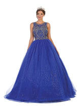 Quinceanera Dress Ball Gown Sleeveless Mesh Beaded by Layla K LK137