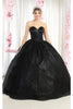 Shimmering Quinceañera Ball Gown - BLACK / 4