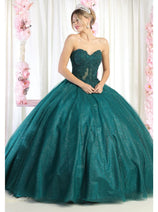 Quinceanera Dress Ball Gown Bolero Glitter Style by Layla K LK141