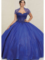 Quinceanera Dress Ball Gown Bolero Glitter Style by Layla K LK141