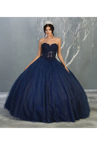 Sweet 16/15 Ball Gown And Plus Size - NAVY BLUE / 4