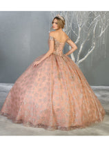 Layla K LK152 Off The Shoulder Corset Embroidered Quinceanera Formal Ball Gown