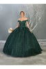 Formal Ball Quinceanera Gown And Plus Size - HUNTER GREEN / 4