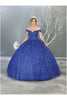 Formal Ball Quinceanera Gown And Plus Size - ROYAL BLUE / 4