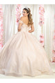 Plus Size Ball Gown in Champagne | Formal Quinceanera Dress by LK154