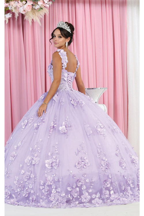 Layla K LK157 Sleeveless Floral Embroidered Quinceañera Ball Gown - Dress