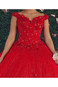 Floral Applique Quince Dress