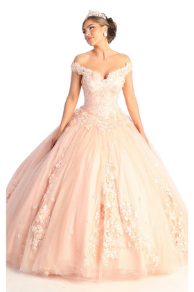 Sweet 16 Birthday Party Dress in Blush/Nude Style LK160 Ball Gown