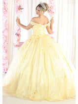 Sweet 16 Birthday Party Dress in Yellow Style LK161 Ball Gown