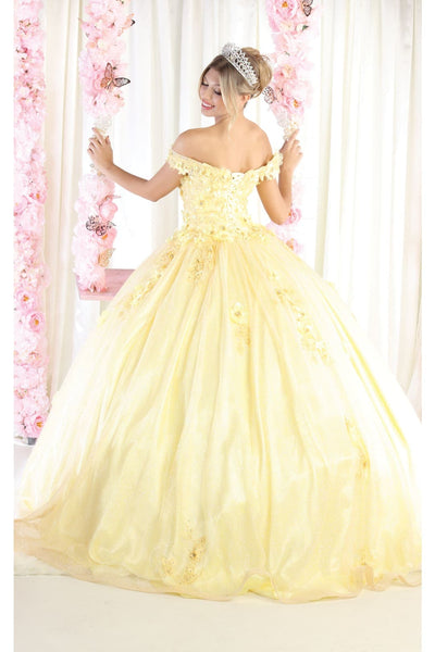 Plus Size Ball Gown in Yellow | Formal Quinceanera Dress by LK161