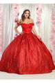Shiny Ball Quince Dress - RED / 4