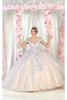 Layla K LK164 3D Floral Multicolor Quince Gown