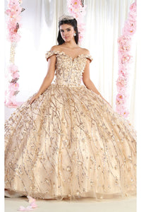 Ball Gown Plus Size - CHAMPAGNE/GOLD / 2