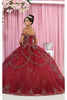Layla K LK170 Off Shoulder Embellished Embroidered Quince Ball Gown - Dress
