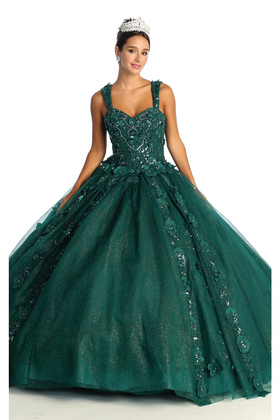 Sweet 16 Birthday Party Dress in Hunter Green Style LK171 Ball Gown