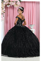 Layla K LK172 Cold Shoulder 3D Floral Ball Gown
