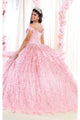 Layla K LK172 Cold Shoulder 3D Floral Ball Gown