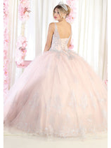 Quinceanera Dress Ball Gown Embroidered Glitter Style Layla K LK173
