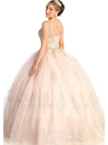 Quinceanera Dress Ball Gown Embroidered Glitter Style Layla K LK173