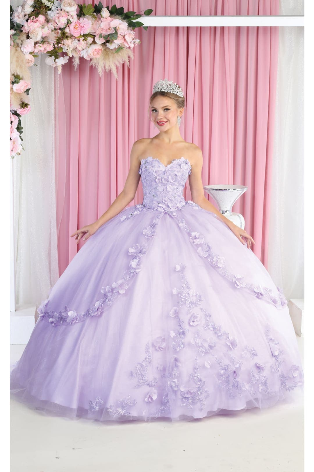 Layla K LK177 Floral Appplique Ball Gown