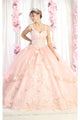 Plus Size Ball Gown in Rose Gold | Formal Quinceanera Dress by LK177
