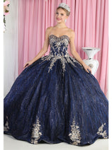 Sweet 16 Birthday Party Dress in Navy Blue/Gold Style LK179 Ball Gown