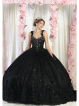 Layla K LK180 Corset Sleeveless Embroidered Quinceanera Ball Gown