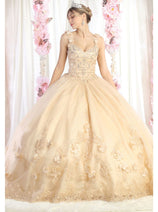 Layla K LK180 Corset Sleeveless Embroidered Quinceanera Ball Gown
