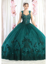 Layla K LK180 Corset Sleeveless Embroidered Quinceanera Ball Gown