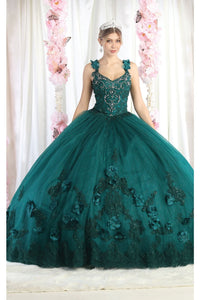 Layla K LK180 3D Floral Straps Ball Gown