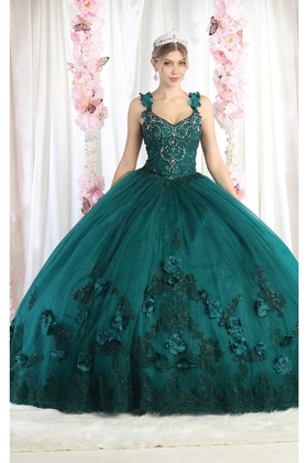 Sweet 16 Birthday Party Dress in Hunter Green Style LK180 Ball Gown