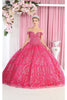 Layla K LK183 Sweetheart Glitter Ball Gown - FUCHSIA / 4