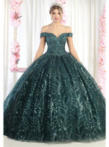 Layla K LK183 Off Shoulder Corset Quinceanera Glitter Ball Gown