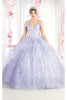 Layla K LK183 Sweetheart Glitter Ball Gown - LILAC / 4