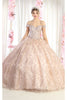Layla K LK183 Sweetheart Glitter Ball Gown - ROSEGOLD / 4