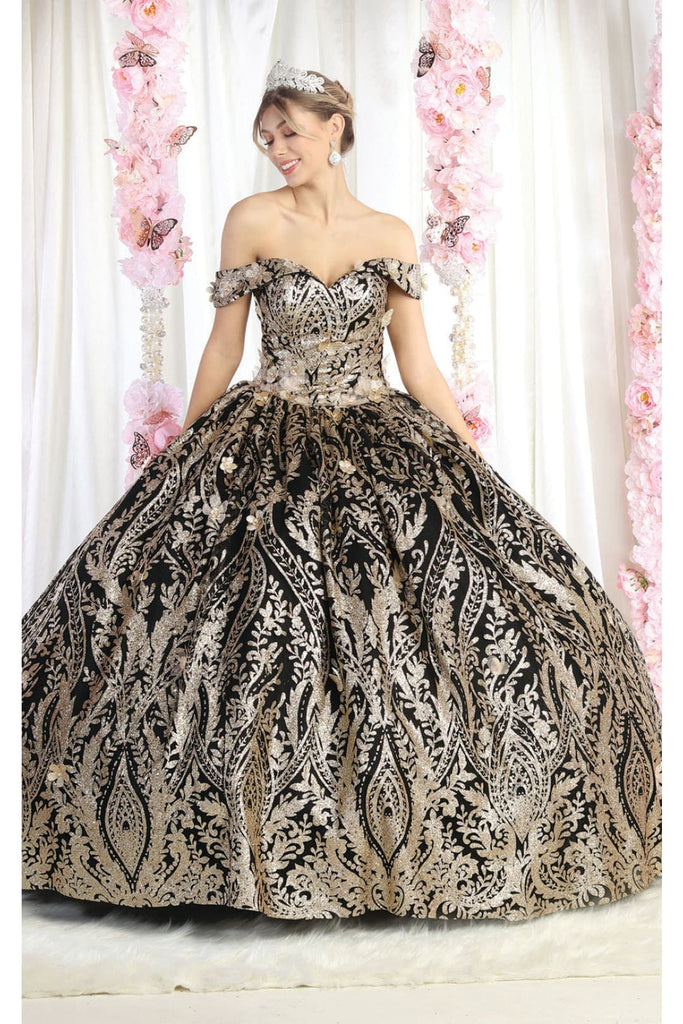Layla K LK186 3D Butterfly Quince Ball Gown
