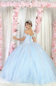 Layla K LK187 Off Shoulder Ball Gown - BABY BLUE / 2