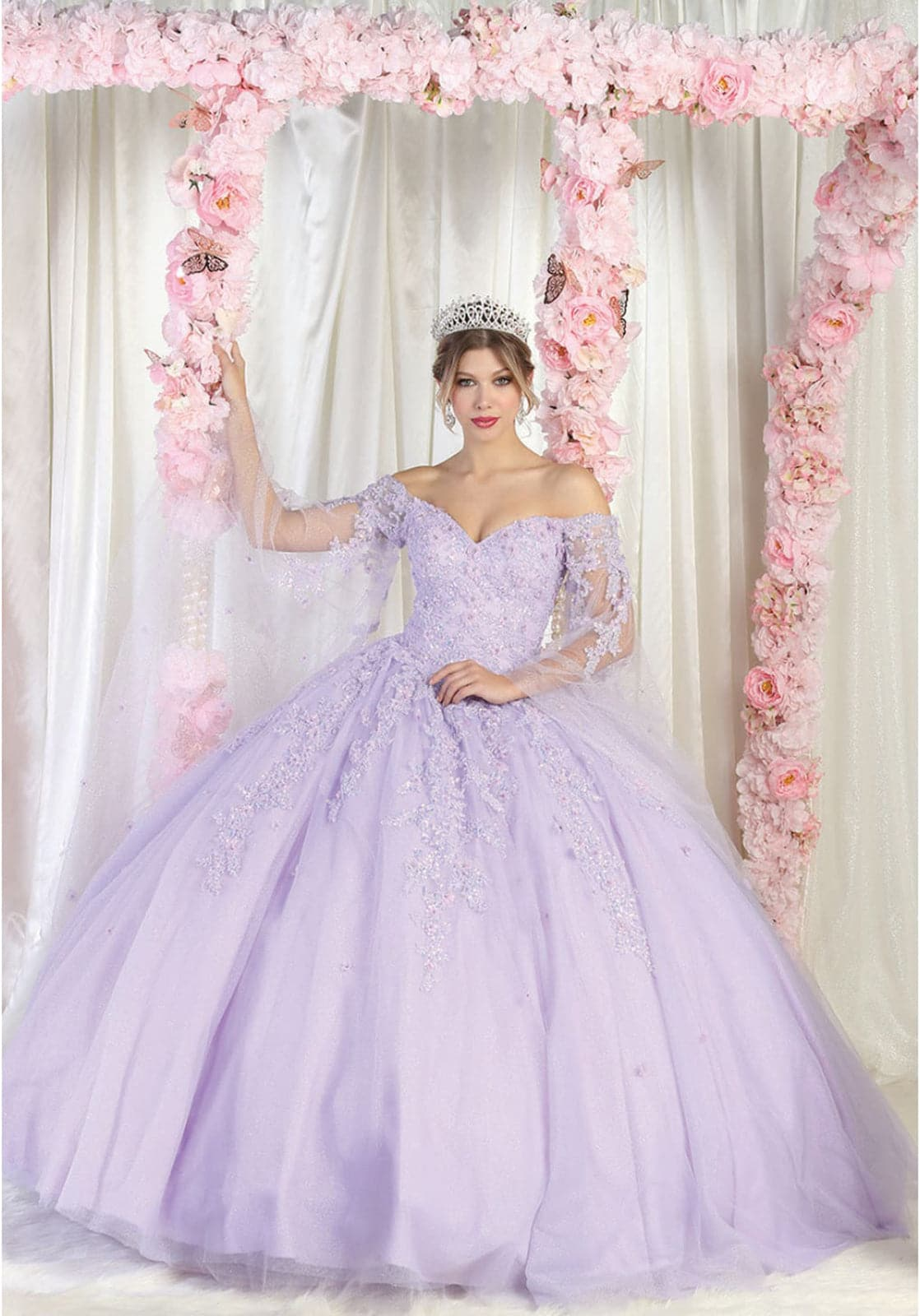 chinese dress ladies Layla K Ball Gown with Detachable Sleeves LK187
